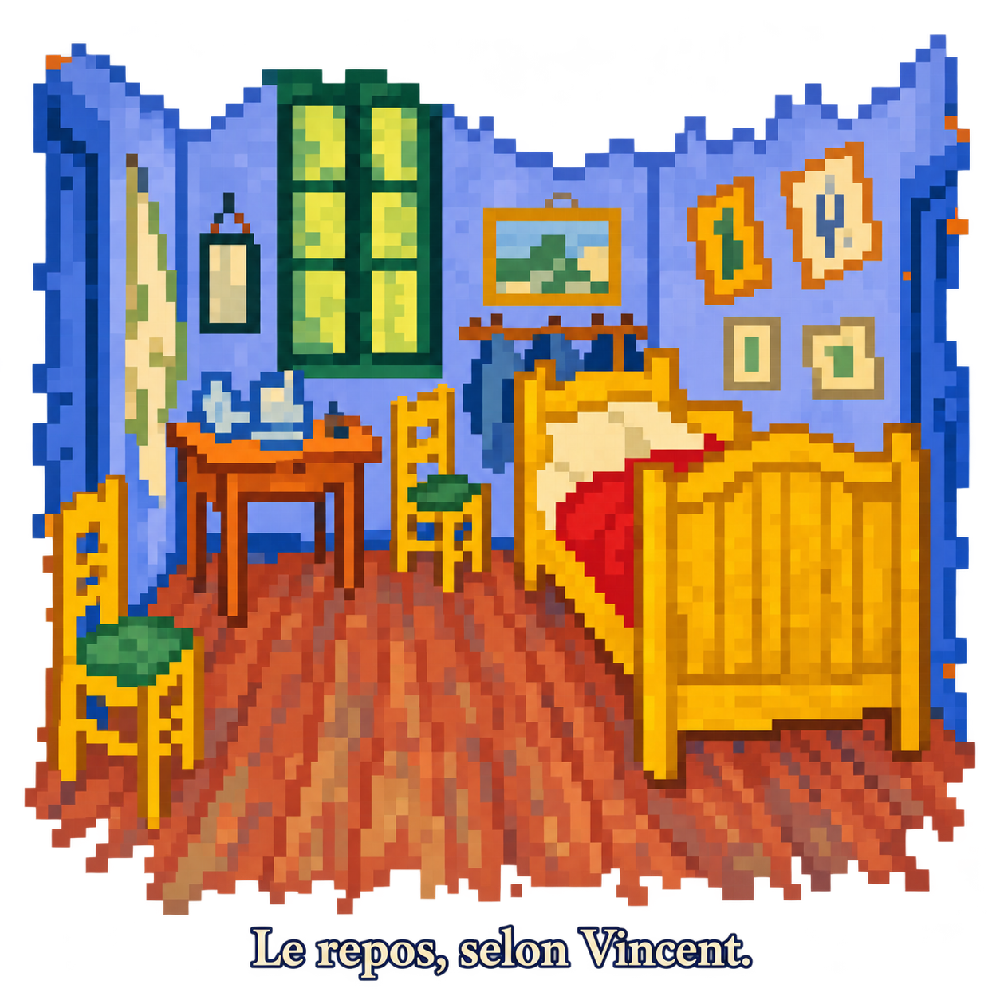 La Chambre à Arles en pixel art — Van Gogh