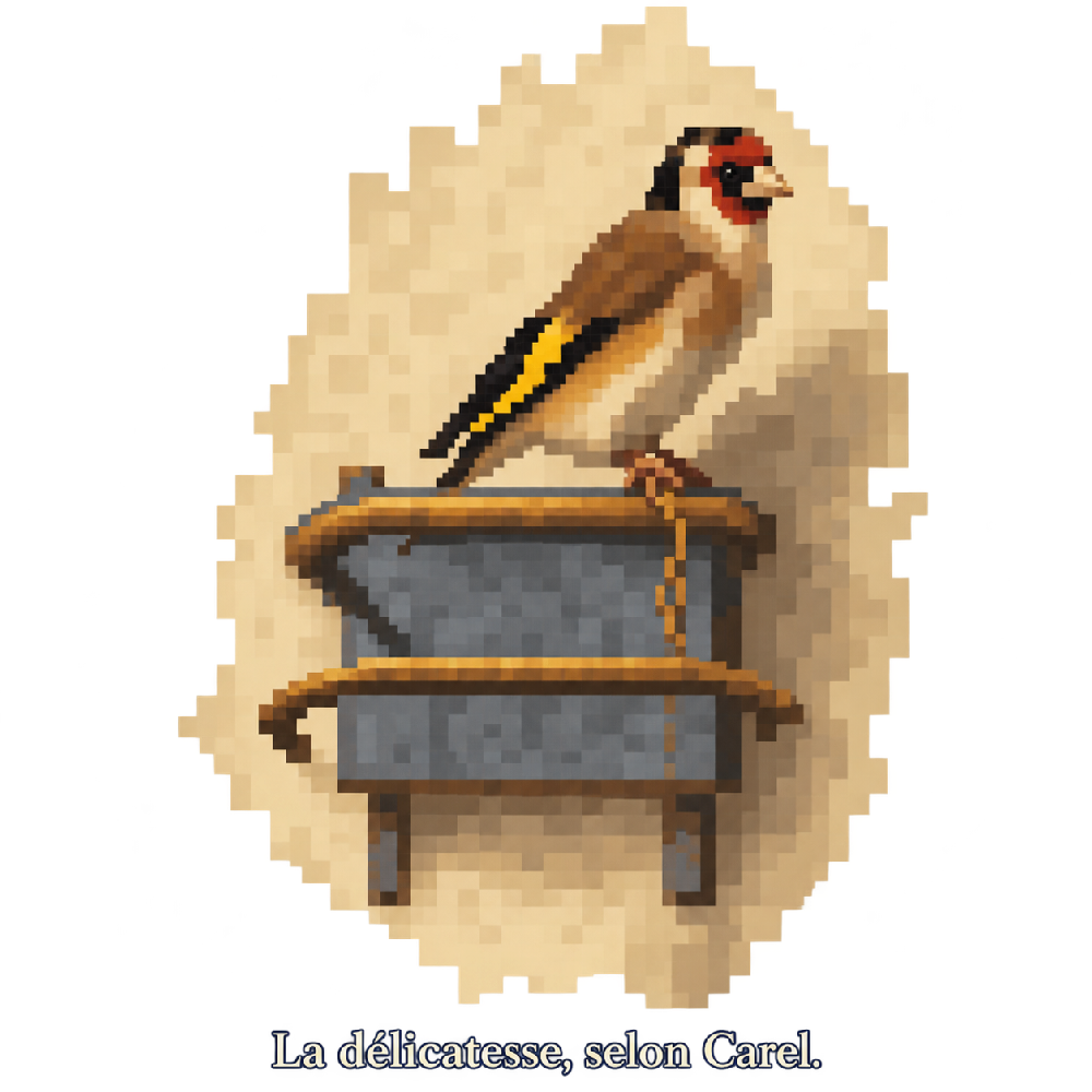 Le Chardonneret en pixel art — Fabritius