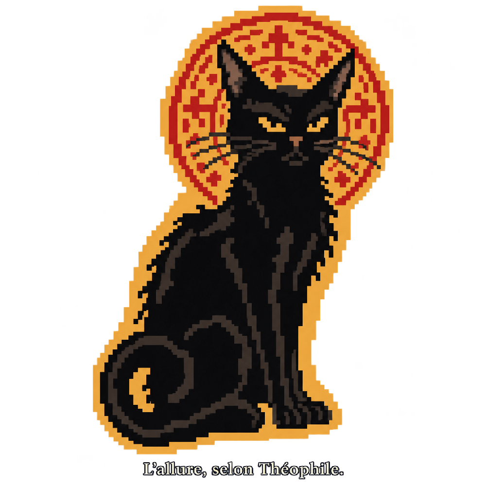 Le Chat Noir en pixel art — Steinlen