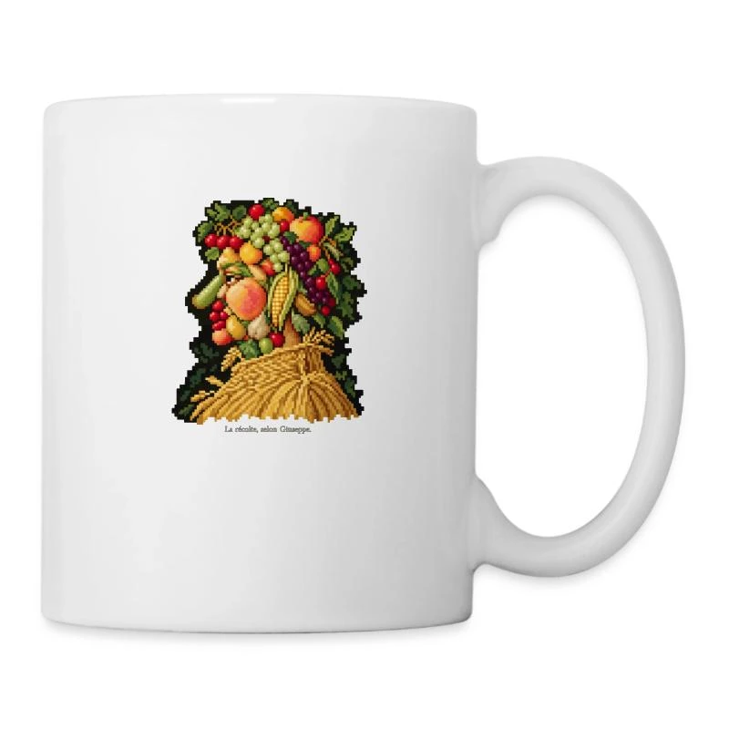 L’Été en pixel art sur Mug en céramique · blanc