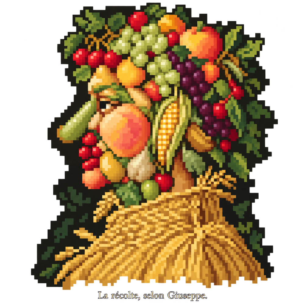 L’Été en pixel art — Giuseppe Arcimboldo