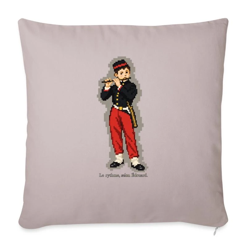 Le Fifre en pixel art sur Housse de coussin 45 × 45 cm · taupe clair