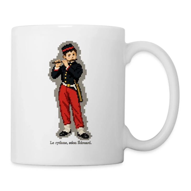 Le Fifre en pixel art sur Mug en céramique · blanc