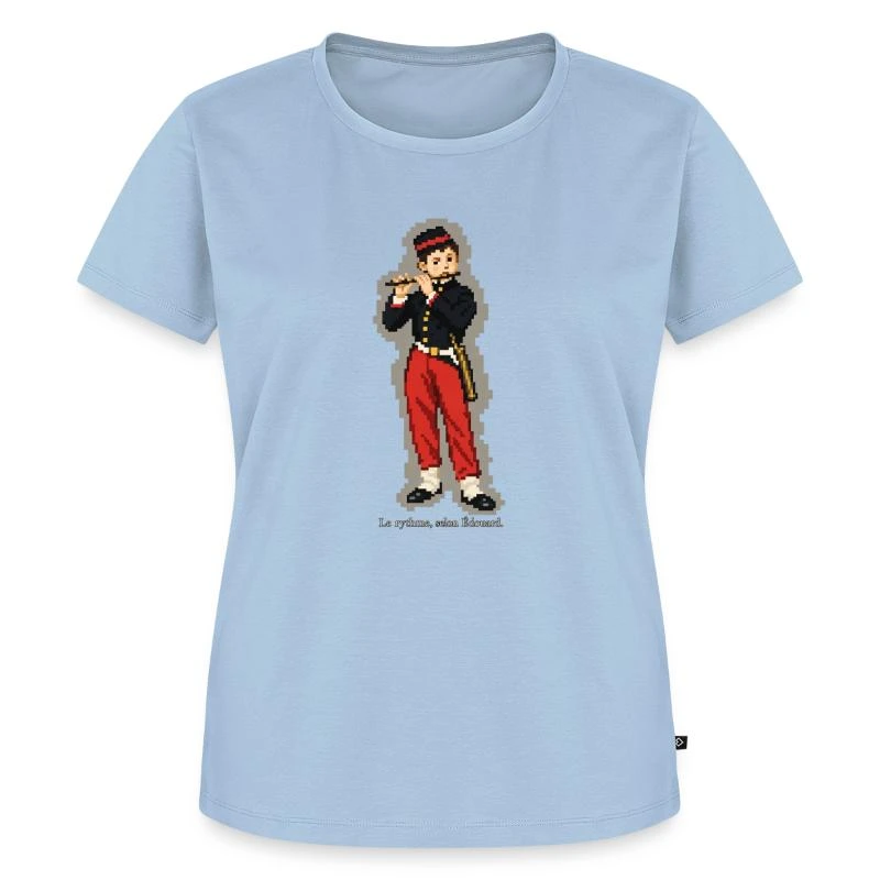Le Fifre en pixel art sur T-shirt Premium bio Femme · bleu clair