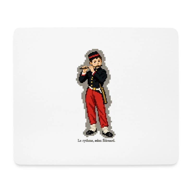 Le Fifre en pixel art sur Tapis de souris · blanc