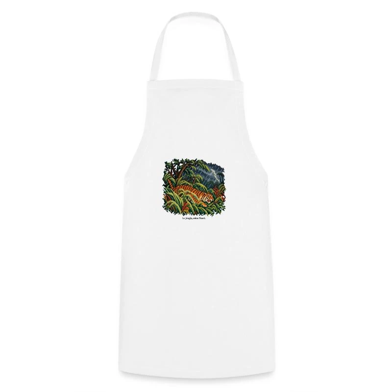 Surpris ! en pixel art sur Tablier de cuisine · blanc