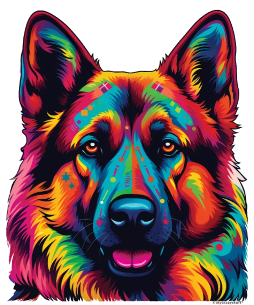 Berger allemand — Portrait pop art