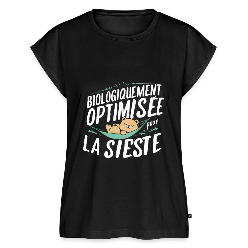 Biologiquement optimisée pour la sieste — Haut bio Premium Femme, noir