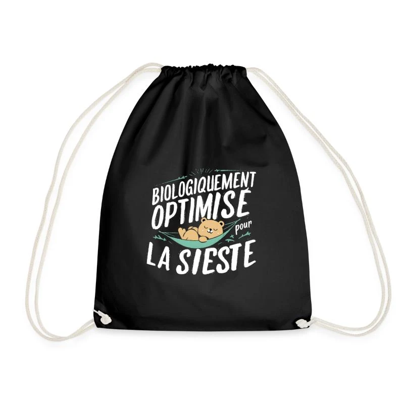 Biologiquement optimisé pour la sieste — Sac de sport léger, noir