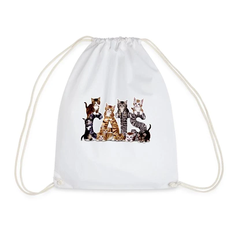 Cats — L’alphabet félin — Sac de sport léger, blanc