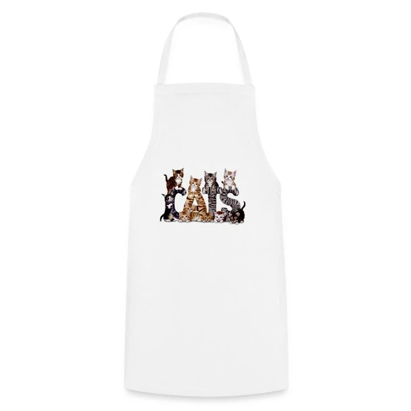 Cats — L’alphabet félin — Tablier de cuisine, blanc