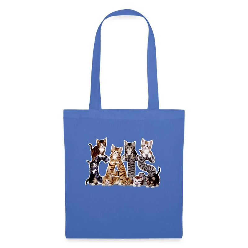Cats — L’alphabet félin — Sac en tissu, bleu pâle