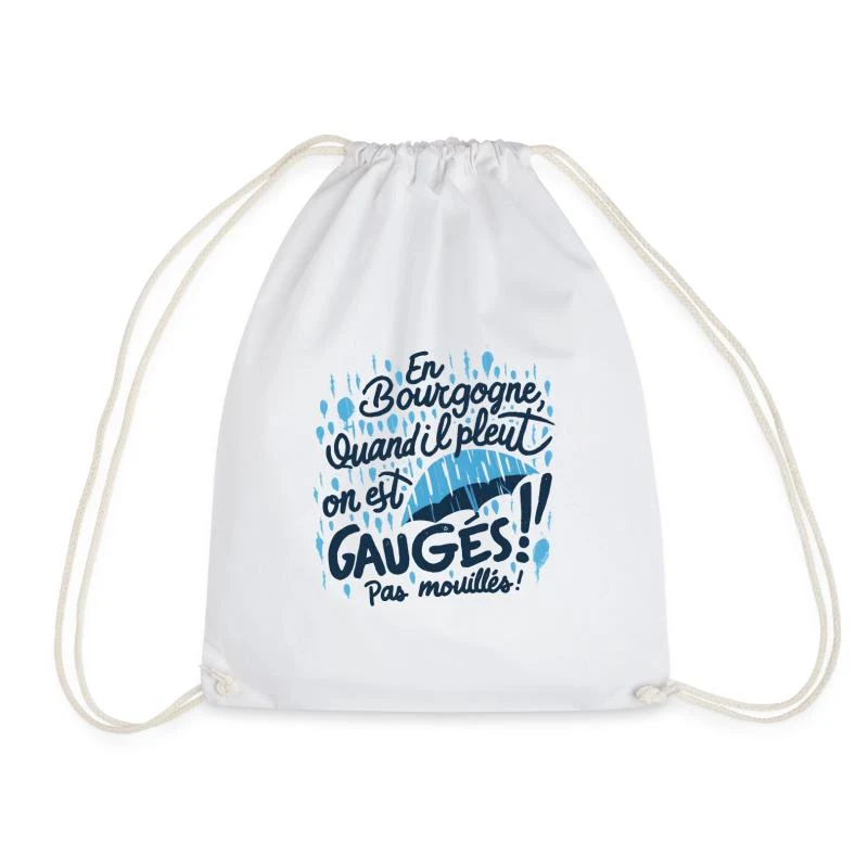 En Bourgogne, on est gaugés ! — Sac de sport léger, blanc