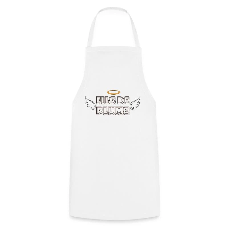 Fils de Plume — L’ange rebelle — Tablier de cuisine, blanc