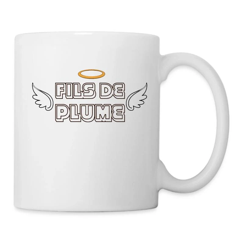 Fils de Plume — L’ange rebelle — Mug blanc, blanc