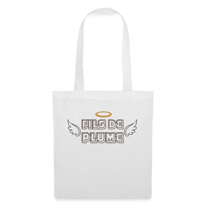 Fils de Plume — L’ange rebelle — Sac en tissu, blanc