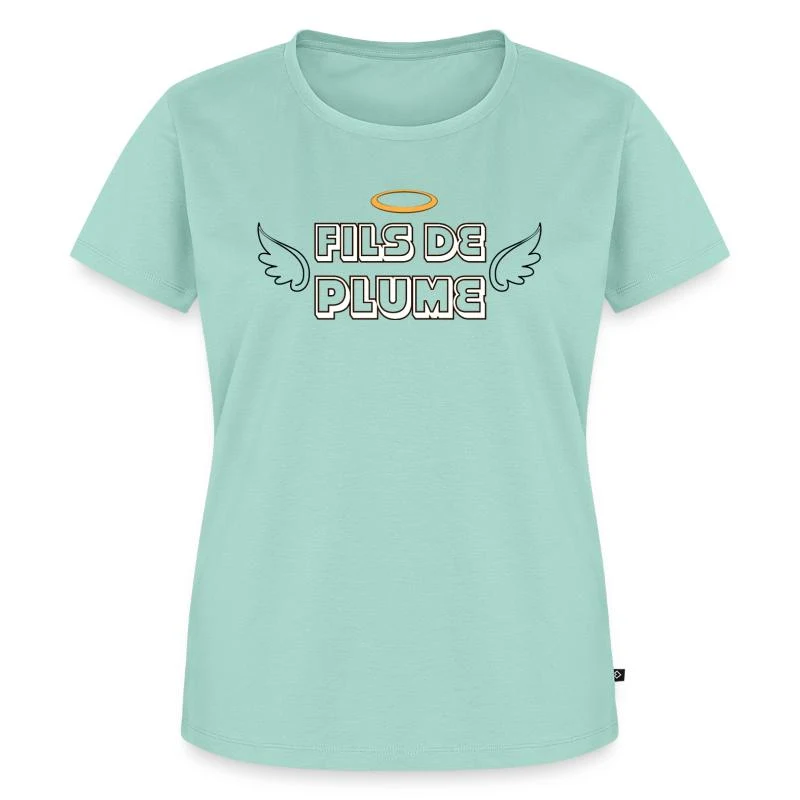 Fils de Plume — L’ange rebelle — T-shirt Premium bio Femme, menthe