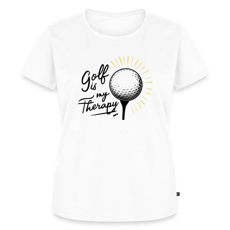 Golf is my therapy — T-shirt Premium bio Femme, blanc