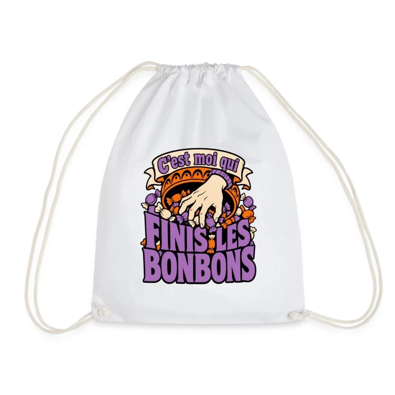 C’est moi qui finis les bonbons — Sac de sport léger, blanc