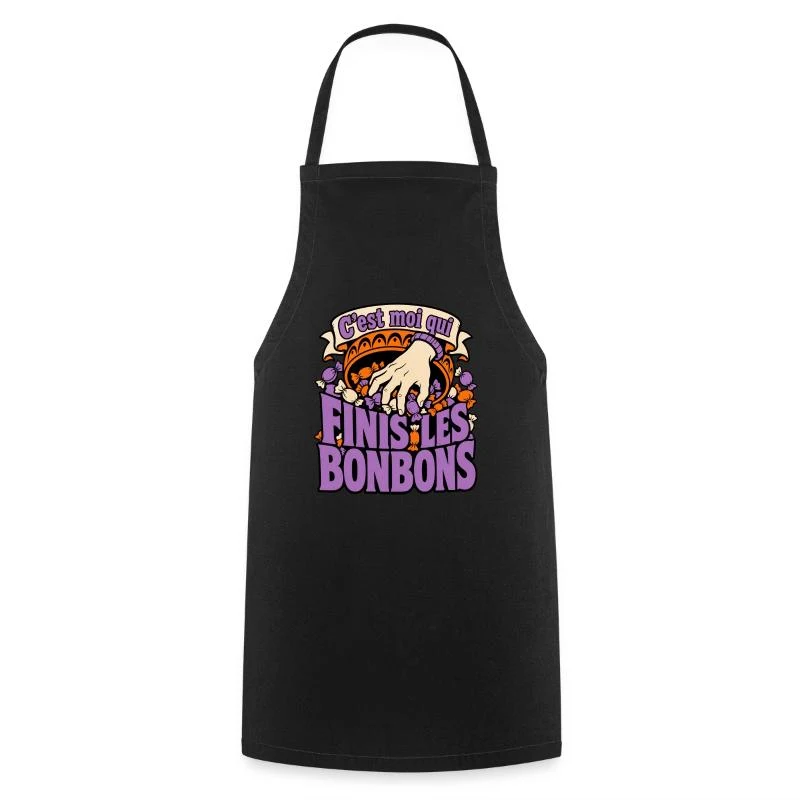 C’est moi qui finis les bonbons — Tablier de cuisine, noir