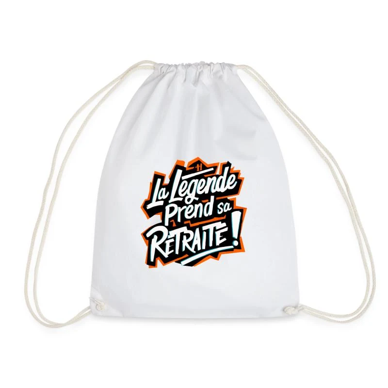 La légende prend sa retraite ! — Sac de sport léger, blanc