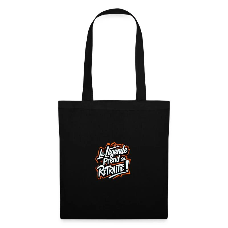 La légende prend sa retraite ! — Sac en tissu, noir