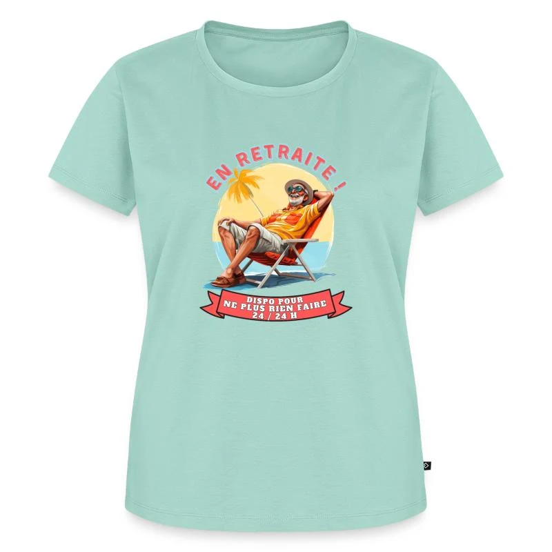 En retraite ! — Roi du farniente — T-shirt Premium bio Femme, menthe