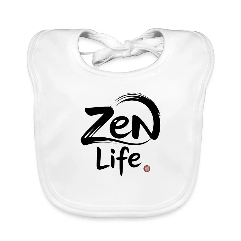 Zen Life — Bavoir bio Bébé, blanc