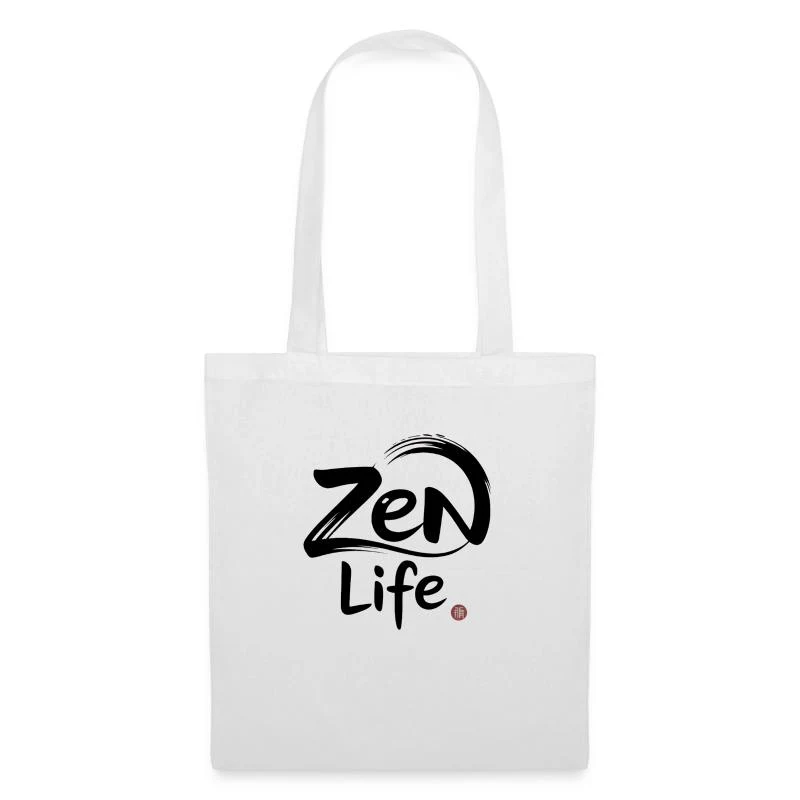 Zen Life — Sac en tissu, blanc