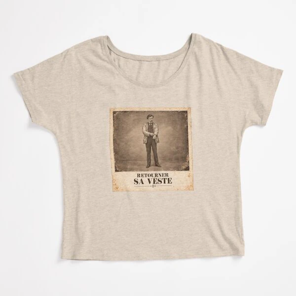 Retourner sa veste — Convictions sur doublure sur T-shirt coupe relax · Crème