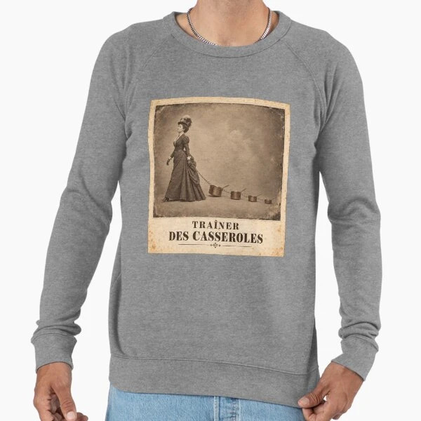 Traîner des casseroles — Le passé fait du bruit sur Sweatshirt léger · Gris chiné