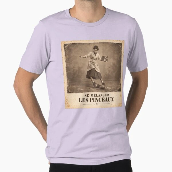 Se mélanger les pinceaux — Peinture acrobatique sur T-shirt délavé vintage · Lavande délavée