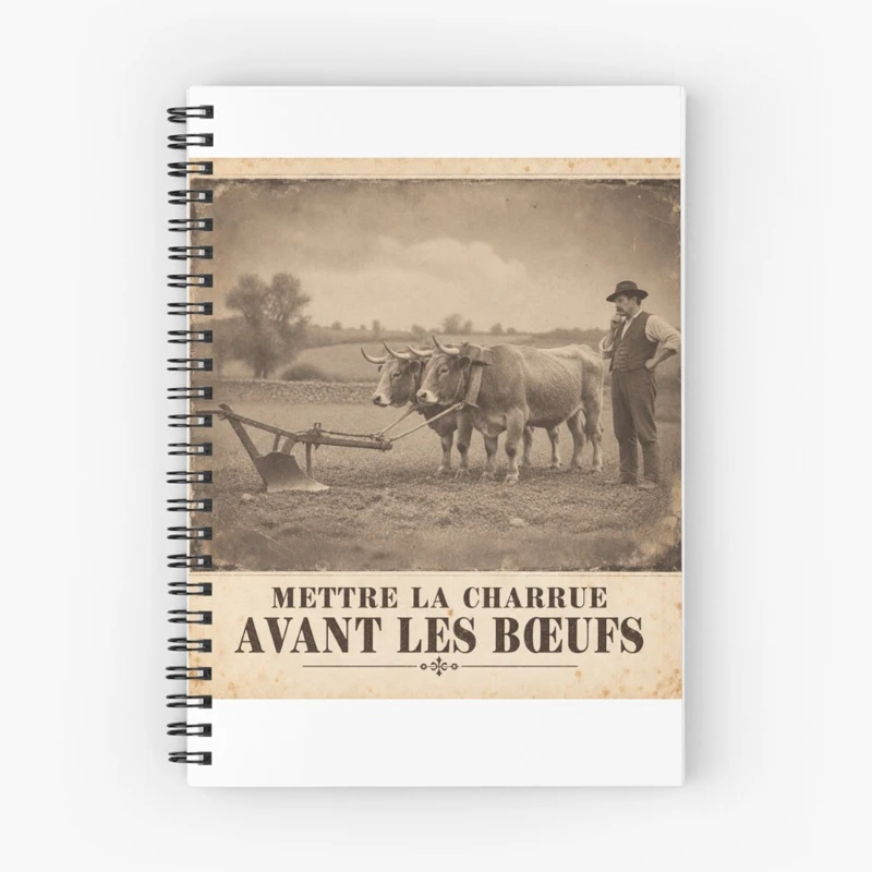 Mettre la charrue avant les bœufs — Départ compromis sur Cahier à spirale