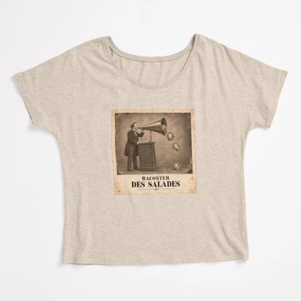 Raconter des salades — Conférence maraîchère sur T-shirt coupe relax · Crème