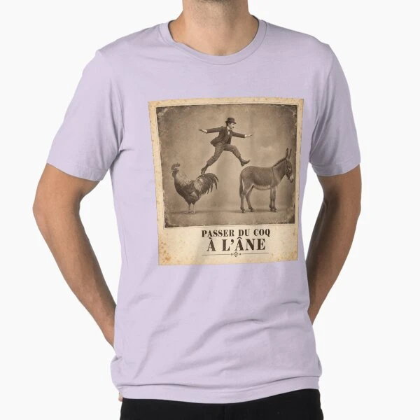 Passer du coq à l’âne — Transition acrobatique sur T-shirt délavé vintage · Lavande délavée