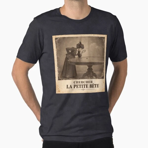 Chercher la petite bête — Enquête sur presque rien sur T-shirt délavé vintage · Noir