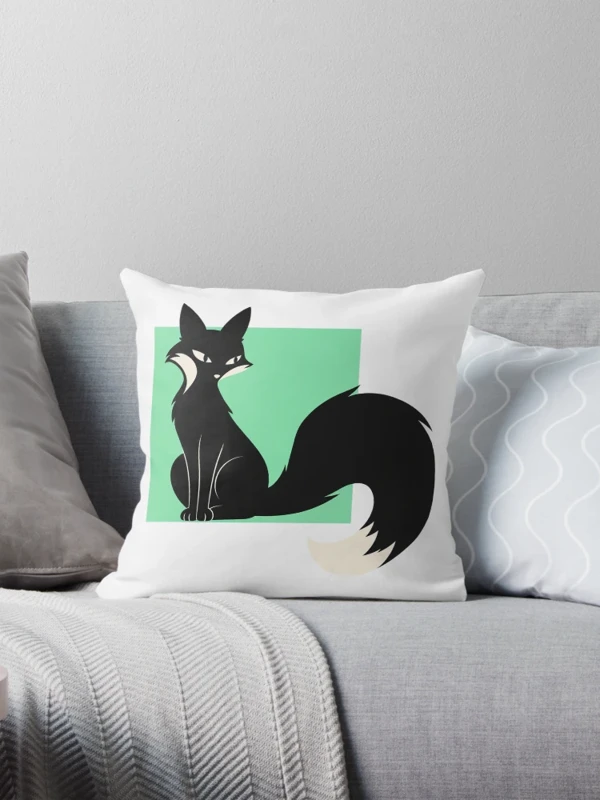 Renard à la queue hors du cadre sur Coussin