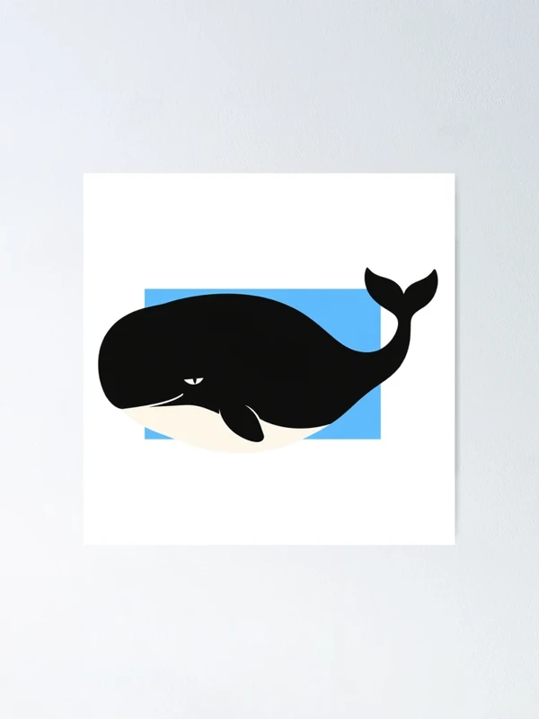 Baleine trop ronde pour le cadre sur Poster