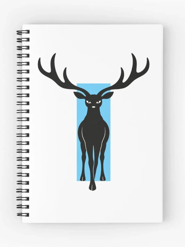Cerf aux bois beaucoup trop larges sur Cahier à spirale