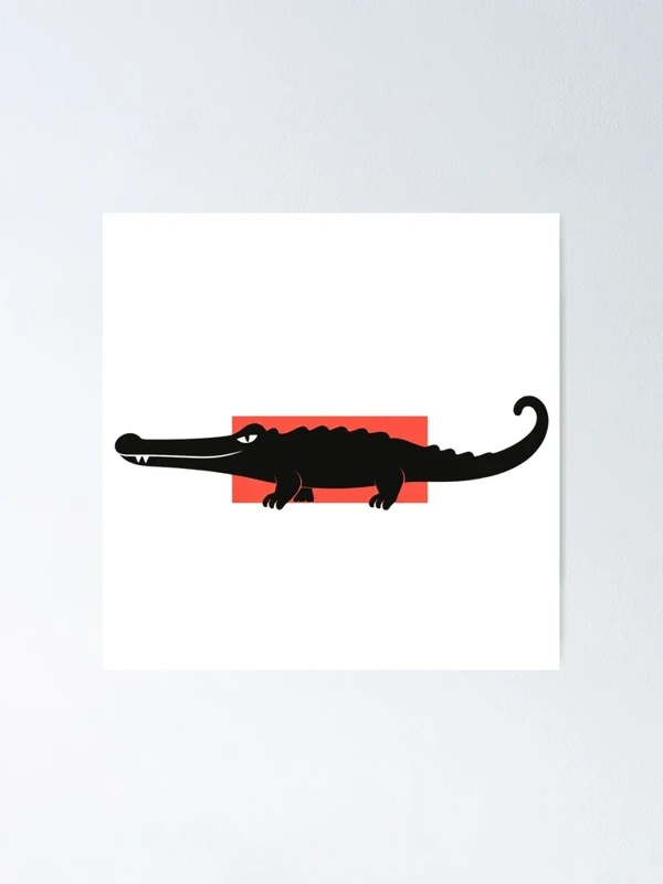 Crocodile beaucoup trop long pour le cadre sur Poster