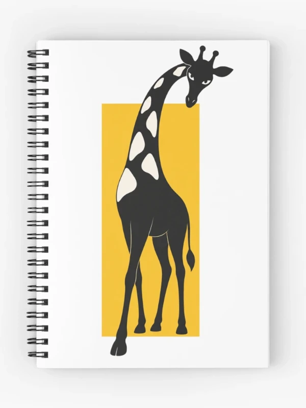 Girafe trop grande pour le cadre sur Cahier à spirale