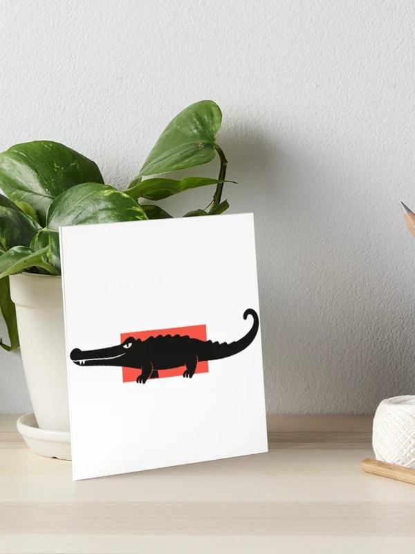 Crocodile beaucoup trop long pour le cadre sur Impression rigide