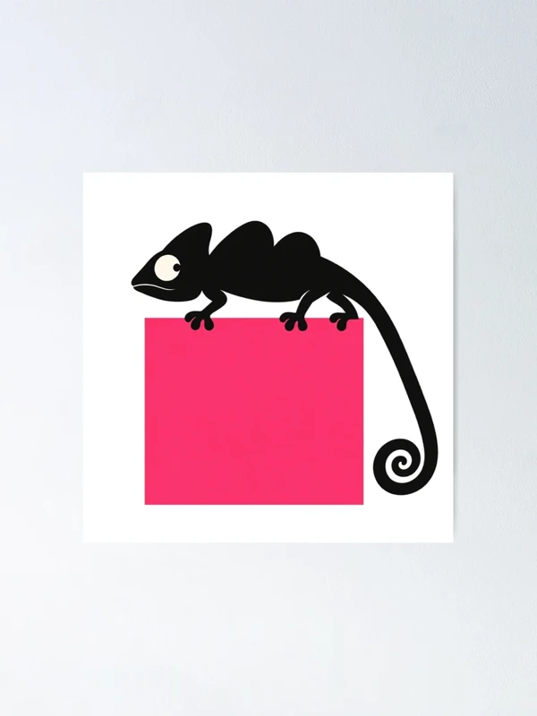 Caméléon à la queue hors cadre sur Poster