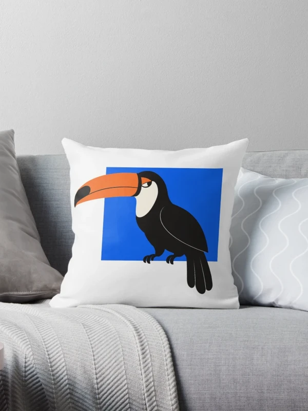 Toucan au bec hors du cadre sur Coussin