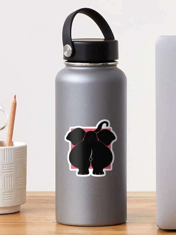 Éléphant de dos trop grand pour le cadre sur Sticker