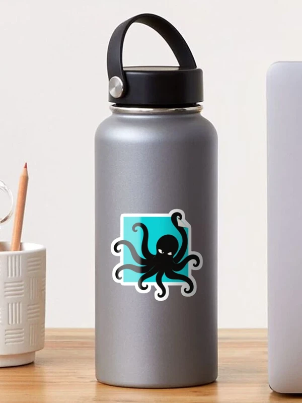 Pieuvre malicieuse qui décolle le cadre sur Sticker fini brillant