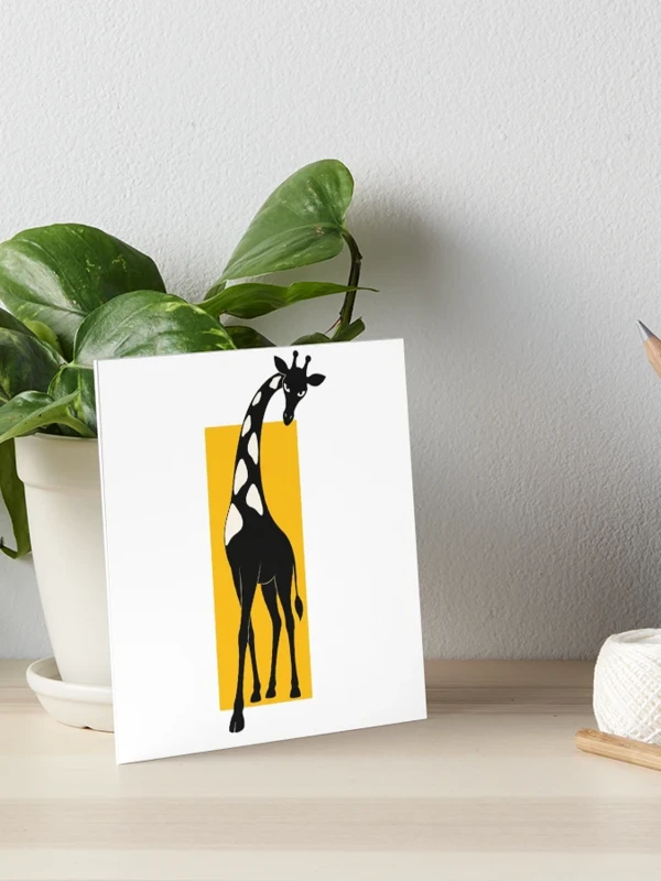 Girafe trop grande pour le cadre sur Impression rigide