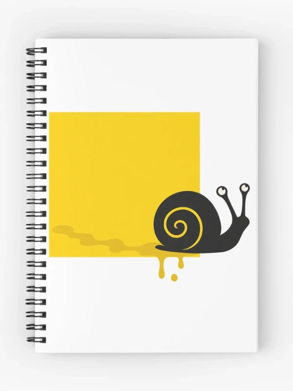 Escargot qui déborde sans se presser sur Cahier à spirale
