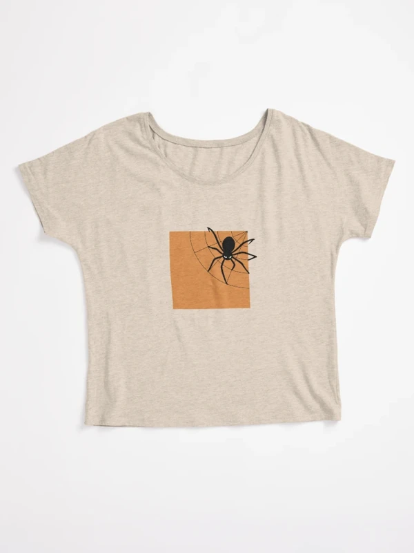 Araignée qui déborde de son petit coin sur T-shirt coupe relax · Crème