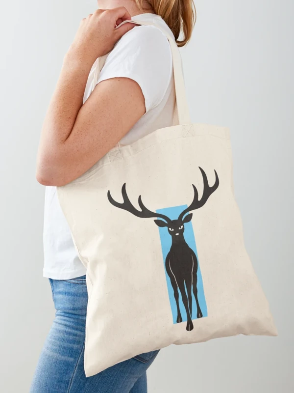Cerf aux bois beaucoup trop larges sur Tote bag classique